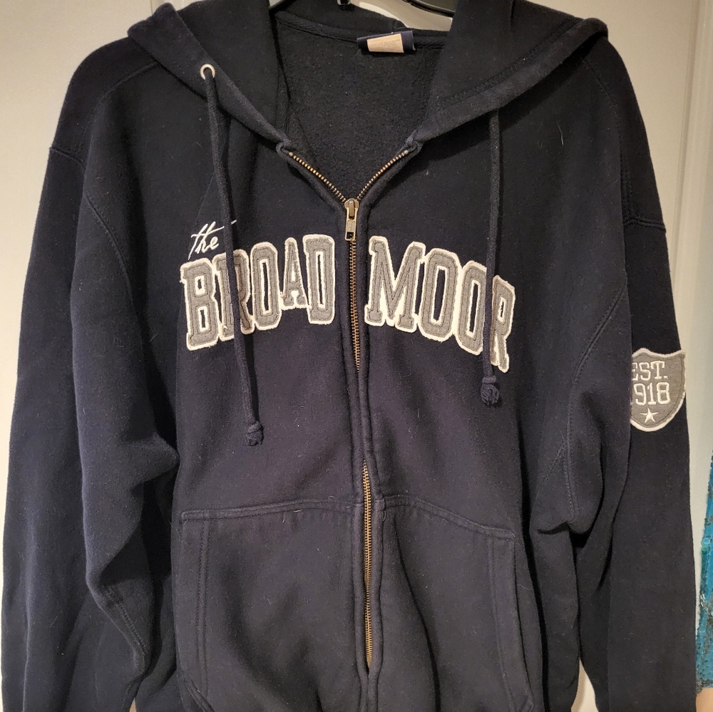 Vintage BROADMOOR Mental Institute Zip Hoodie Size Large